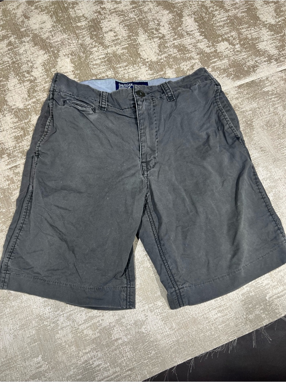 American Eagle Outfitters Men's Charcoal Flat Front Shorts